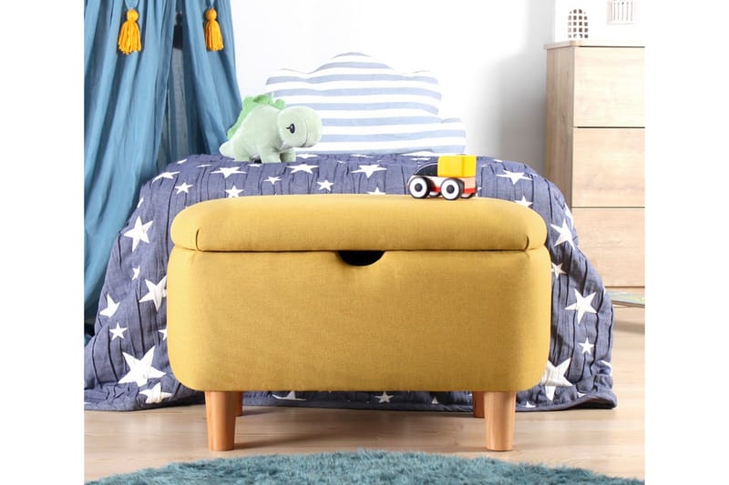Anaro Sittpuff 61 cm Rektangulär - Gul - Möbler - Stolar & fåtöljer - Pall & puff - Sittpuff