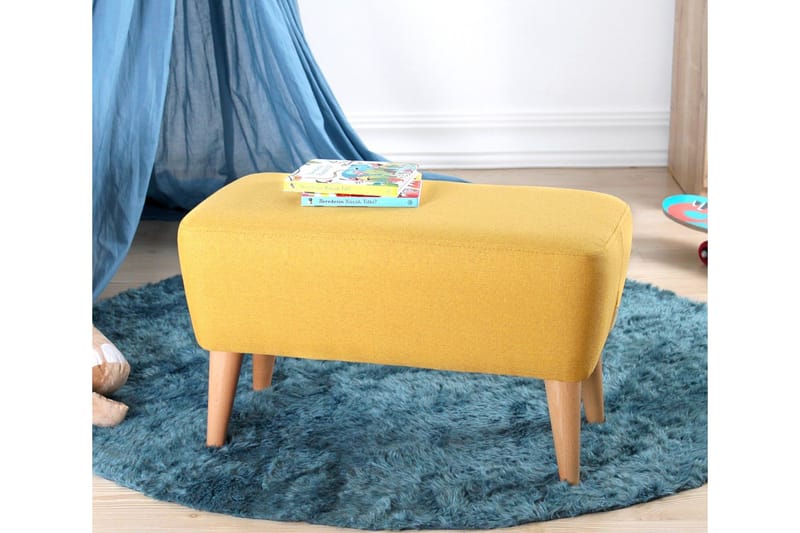 Anaro Sittpuff 61 cm Rektangulär - Gul - Möbler - Stolar & fåtöljer - Pall & puff - Sittpuff