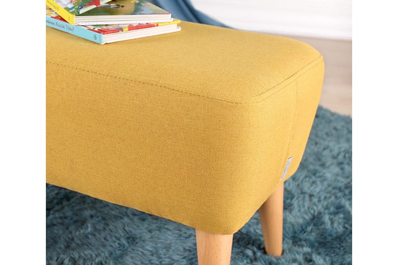 Anaro Sittpuff 61 cm Rektangulär - Gul - Möbler - Stolar & fåtöljer - Pall & puff - Sittpuff