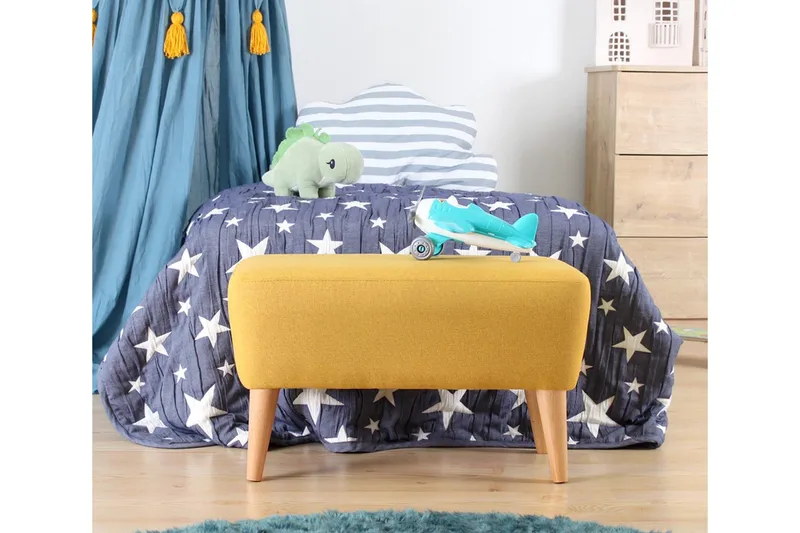 Anaro Sittpuff 61 cm Rektangulär - Gul - Möbler - Stolar & fåtöljer - Pall & puff - Sittpuff