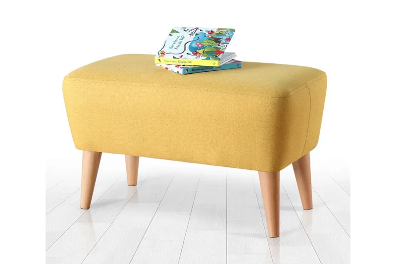 Anaro Sittpuff 61 cm Rektangulär, Gul