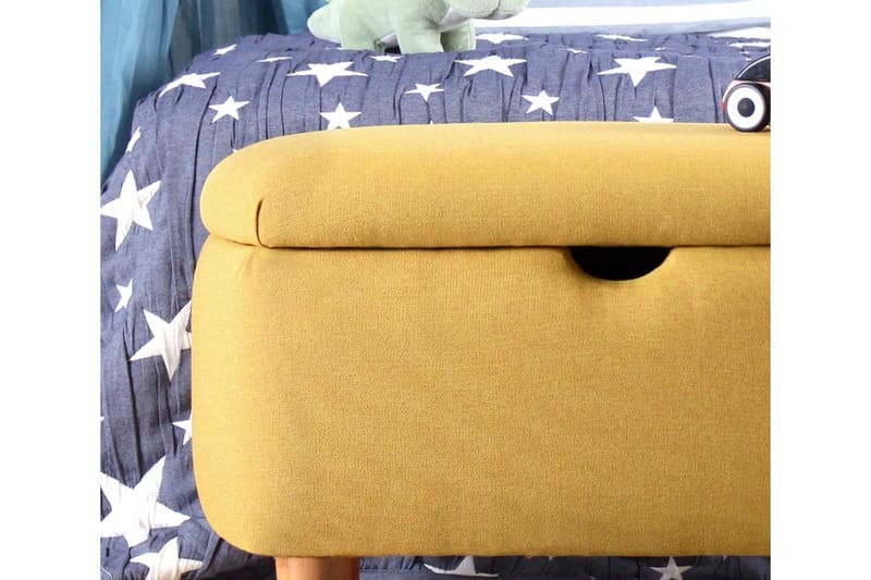 Anaro Sittpuff 61 cm Rektangulär - Gul - Möbler - Stolar & fåtöljer - Pall & puff - Sittpuff - Sittpuff med förvaring