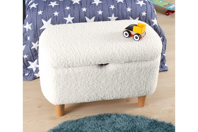 Anaro Sittpuff 61 cm Rektangulär - Vit - Möbler - Stolar & fåtöljer - Pall & puff - Sittpuff