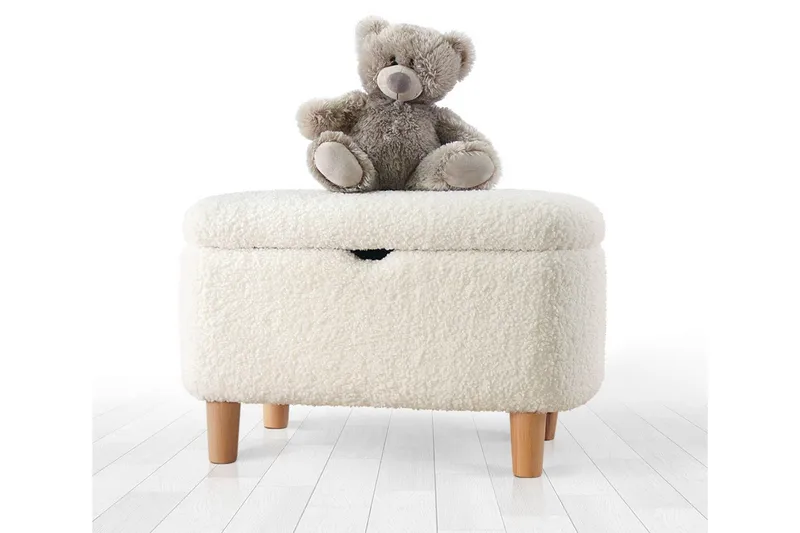 Anaro Sittpuff 61 cm Rektangulär, Vit