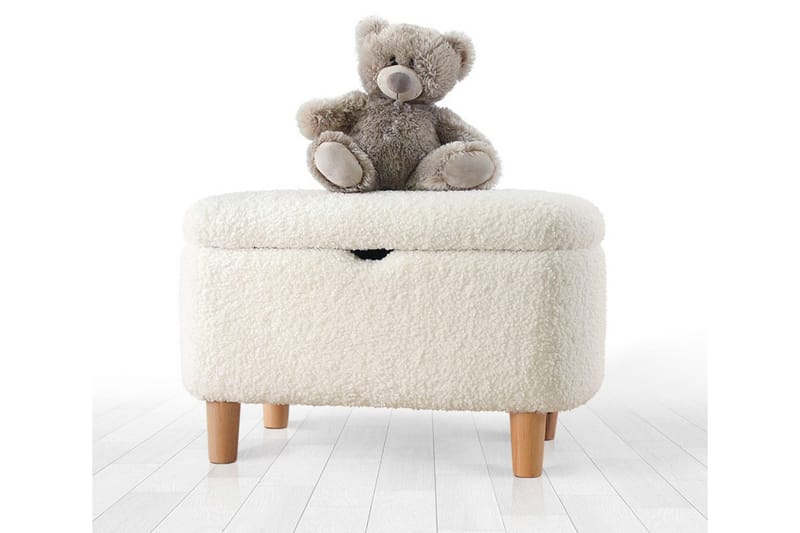 Anaro Sittpuff 61 cm Rektangulär, Vit