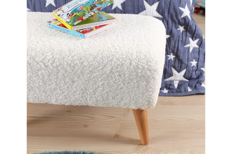 Anaro Sittpuff 61 cm Rektangulär - Vit - Möbler - Stolar & fåtöljer - Pall & puff - Sittpuff