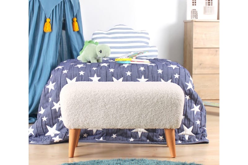 Anaro Sittpuff 61 cm Rektangulär - Vit - Möbler - Stolar & fåtöljer - Pall & puff - Sittpuff