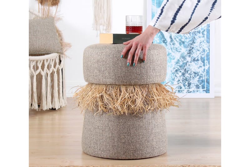 Anaro Sittpuff Rund - Brun - Möbler - Stolar & fåtöljer - Pall & puff - Sittpuff