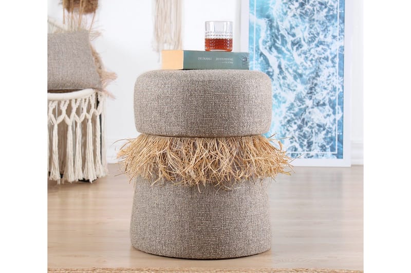 Anaro Sittpuff Rund - Brun - Möbler - Stolar & fåtöljer - Pall & puff - Sittpuff