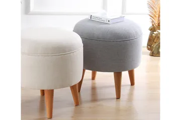 Anaro Sittpuff Rund - Grå - Möbler - Stolar & fåtöljer - Pall & puff - Sittpuff
