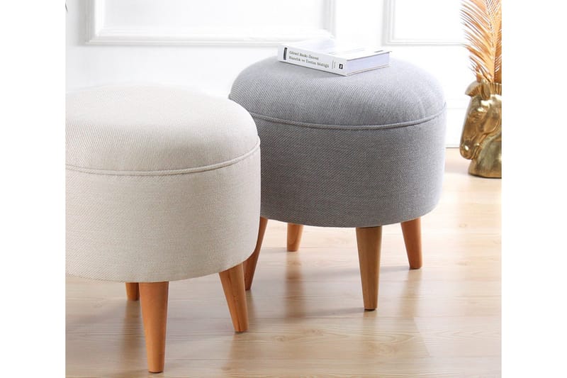 Anaro Sittpuff Rund - Grå - Möbler - Stolar & fåtöljer - Pall & puff - Sittpuff