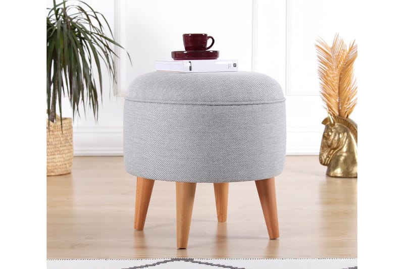 Anaro Sittpuff Rund - Grå - Möbler - Stolar & fåtöljer - Pall & puff - Sittpuff