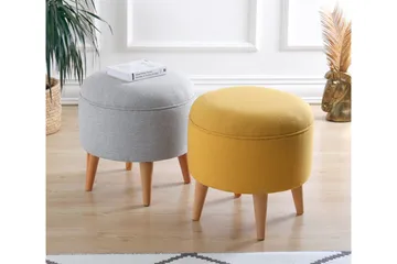 Anaro Sittpuff Rund - Grå - Möbler - Stolar & fåtöljer - Pall & puff - Sittpuff