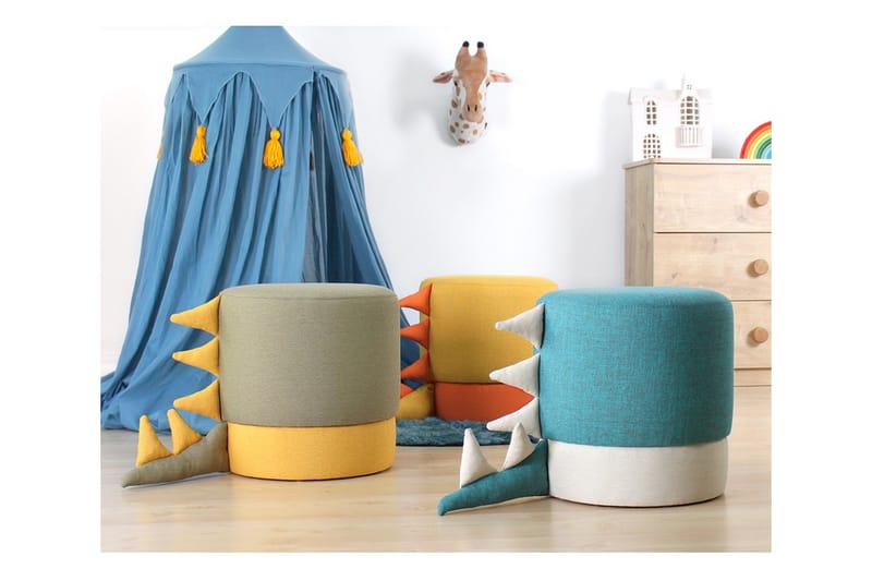Anaro Sittpuff Rund - Gul - Möbler - Stolar & fåtöljer - Pall & puff - Sittpuff