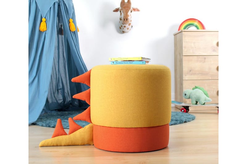 Anaro Sittpuff Rund - Gul - Möbler - Stolar & fåt öljer - Pall & puff - Sittpuff