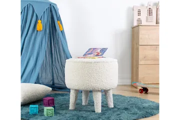Anaro Sittpuff Rund - Vit - Möbler - Stolar & fåtöljer - Pall & puff - Sittpuff