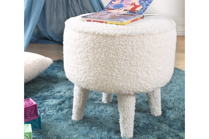 Anaro Sittpuff Rund - Vit - Möbler - Stolar & fåtöljer - Pall & puff - Sittpuff