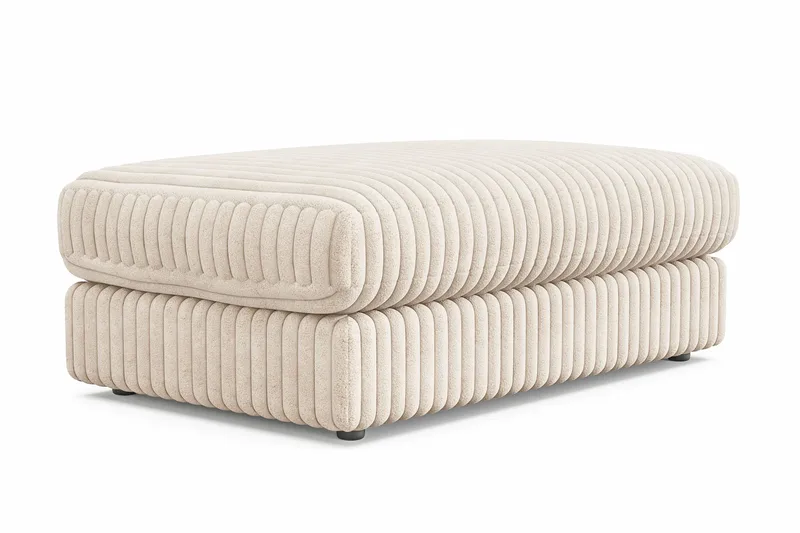 Arken Lyx Rektangulär Fotpall i Manchester - Beige - Möbler - Stolar & fåtöljer - Pall & puff - Fotpall