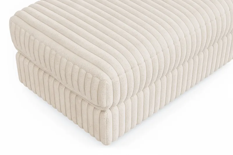 Arken Lyx Rektangulär Fotpall i Manchester - Beige - Möbler - Stolar & fåtöljer - Pall & puff - Fotpall