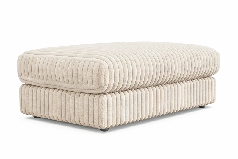 Arken Lyx Rektangulär Fotpall i Manchester - Beige - Möbler - Stolar & fåtöljer - Pall & puff - Fotpall