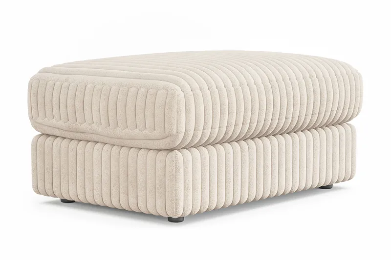 Arken Lyx Rektangulär Fotpall i Manchester - Beige - Möbler - Stolar & fåtöljer - Pall & puff - Fotpall