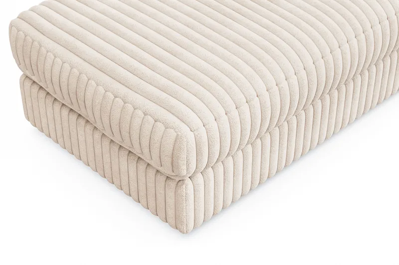 Arken Lyx Rektangulär Fotpall i Manchester - Beige - Möbler - Stolar & fåtöljer - Pall & puff - Fotpall