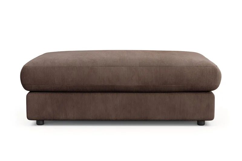 Arken Lyx Rektangulär Fotpall i Manchester, Brun