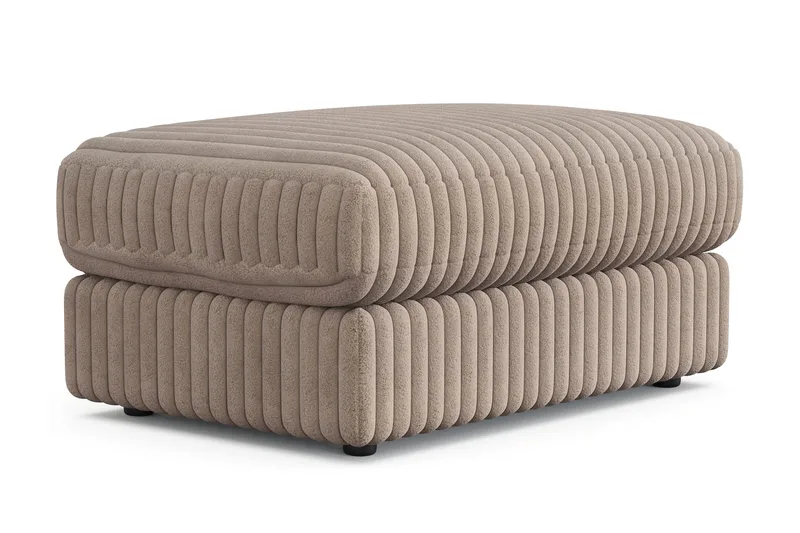 Arken Lyx Rektangulär Fotpall i Manchester - Greige - Möbler - Stolar & fåtöljer - Pall & puff - Fotpall