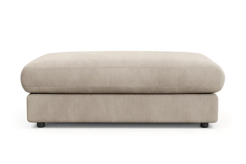 Arken Lyx Rektangulär Fotpall i Manchester - Greige - Möbler - Stolar & fåtöljer - Pall & puff - Fotpall