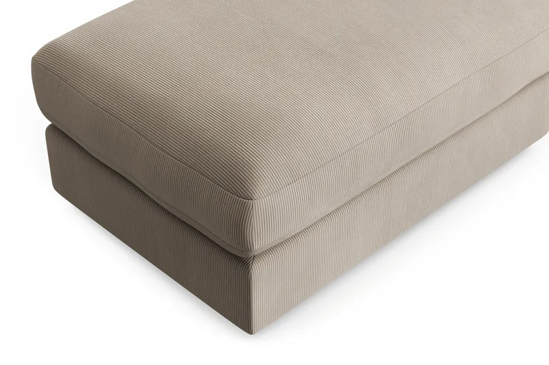 Arken Lyx Rektangulär Fotpall i Manchester - Greige - Möbler - Stolar & fåtöljer - Pall & puff - Fotpall