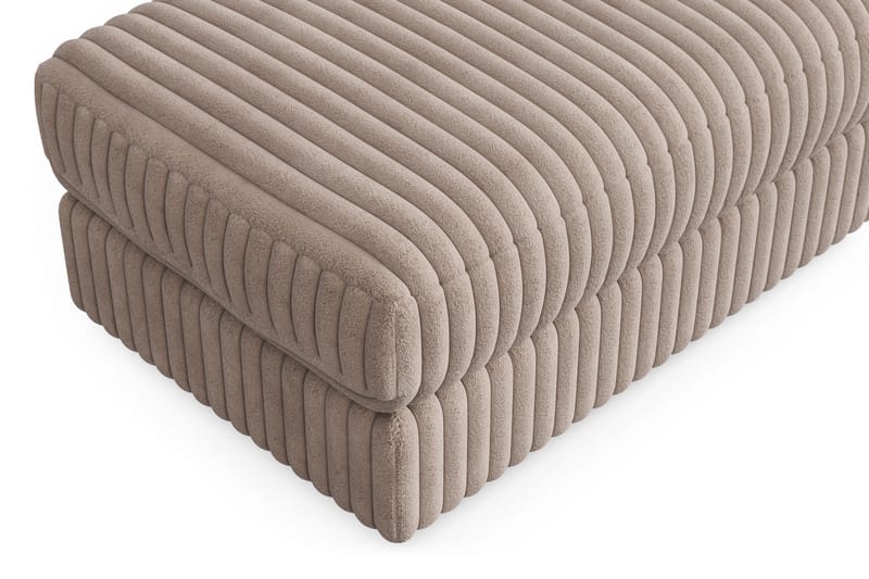 Arken Lyx Rektangulär Fotpall i Manchester - Greige - Möbler - Stolar & fåtöljer - Pall & puff - Fotpall