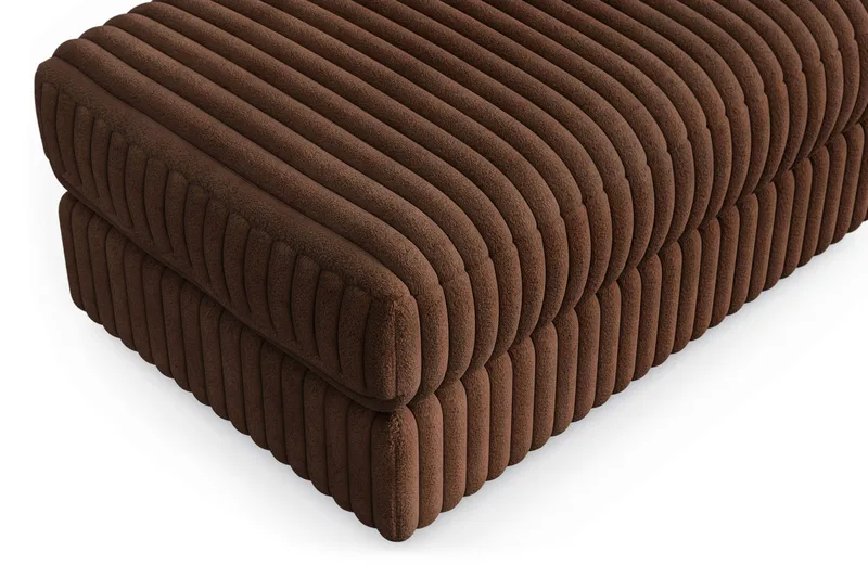 Arken Lyx Rektangulär Fotpall i Manchester - Mörkbrun - Möbler - Stolar & fåtöljer - Pall & puff - Fotpall