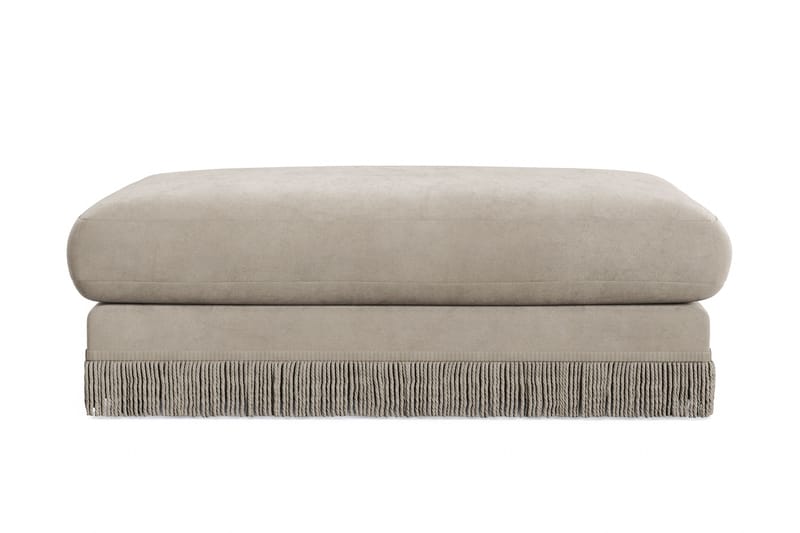Arken Lyx Rektangulär Fotpall i Sammet - Beige - Möbler - Stolar & fåtöljer - Pall & puff - Fotpall