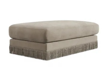 Arken Lyx Rektangulär Fotpall i Sammet - Beige - Möbler - Stolar & fåtöljer - Pall & puff - Fotpall
