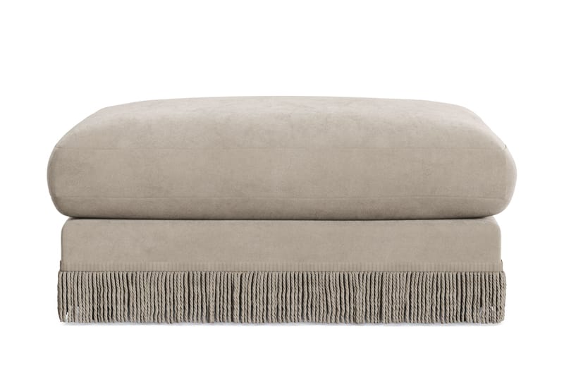 Arken Lyx Rektangulär Fotpall i Sammet - Beige - Möbler - Stolar & fåtöljer - Pall & puff - Fotpall