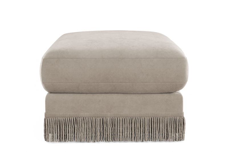 Arken Lyx Rektangulär Fotpall i Sammet - Beige - Möbler - Stolar & fåtöljer - Pall & puff - Fotpall