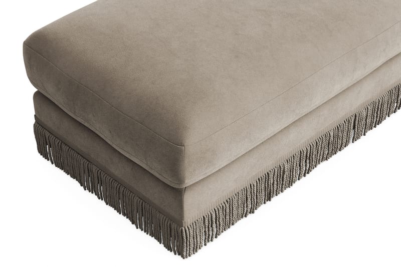 Arken Lyx Rektangulär Fotpall i Sammet - Beige - Möbler - Stolar & fåtöljer - Pall & puff - Fotpall