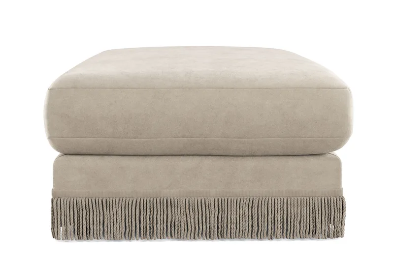 Arken Lyx Rektangulär Fotpall i Sammet - Beige - Möbler - Stolar & fåtöljer - Pall & puff - Fotpall