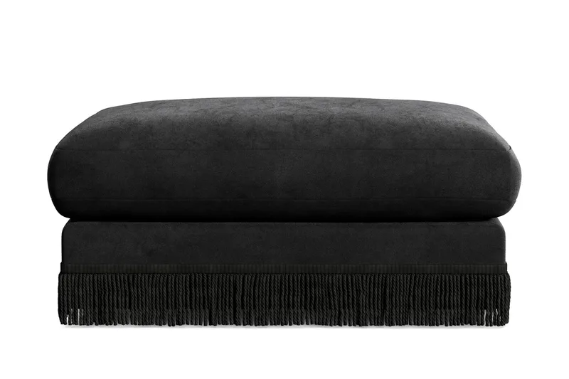 Arken Lyx Rektangulär Fotpall i Sammet - Svart - Möbler - Stolar & fåtöljer - Pall & puff - Fotpall