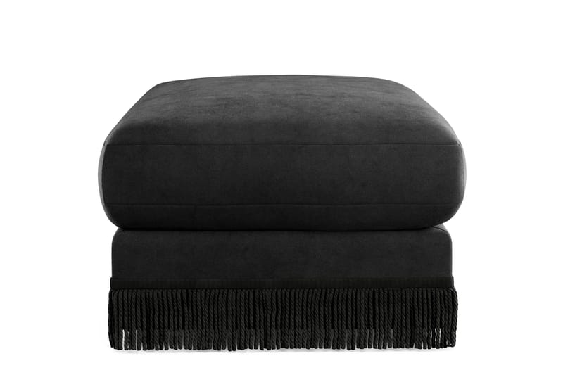 Arken Lyx Rektangulär Fotpall i Sammet - Svart - Möbler - Stolar & fåtöljer - Pall & puff - Fotpall