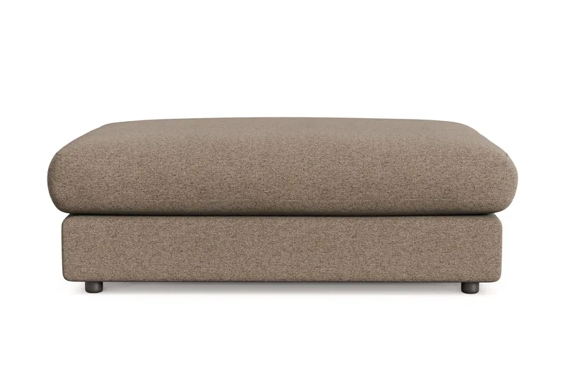 Arken Lyx Rektangulär Fotpall i Tyg, Brun