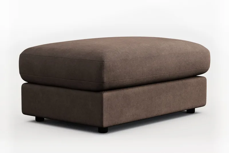 Arken Lyx Rektangulär Fotpall i Tyg - Brun - Möbler - Stolar & fåtöljer - Pall & puff - Fotpall