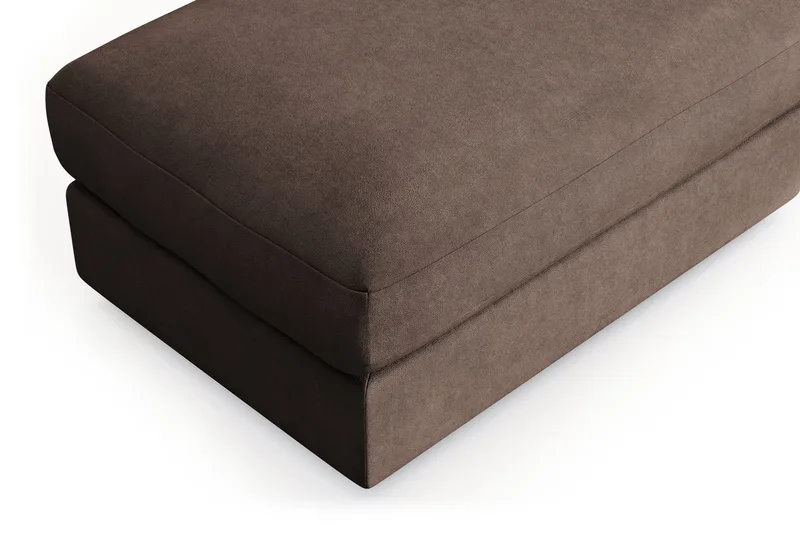 Arken Lyx Rektangulär Fotpall i Tyg - Brun - Möbler - Stolar & fåtöljer - Pall & puff - Fotpall