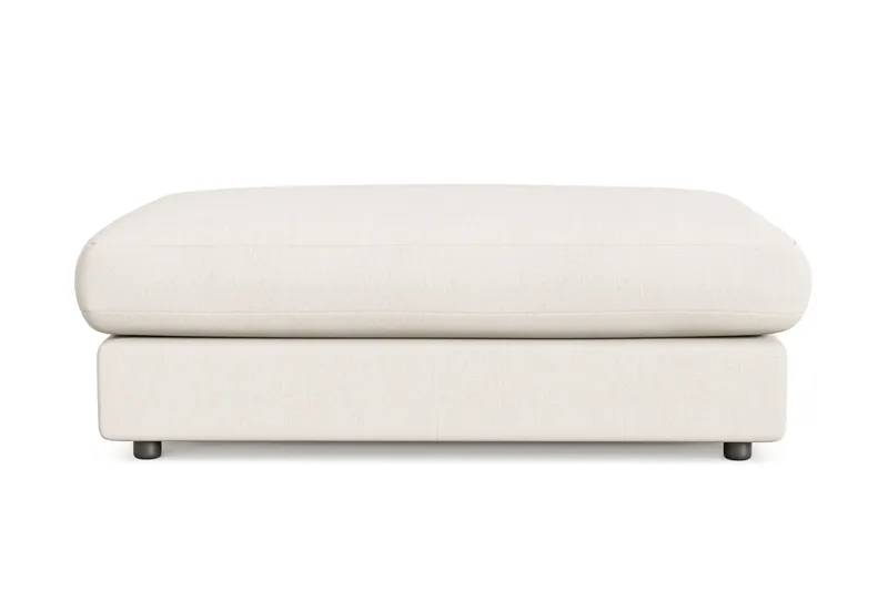 Arken Lyx Rektangulär Fotpall i Tyg, Ljusbeige