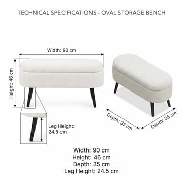Armenia Sittpuff med förvaring 90 cm - Möbler - Stolar & fåtöljer - Pall & puff - Sittpuff - Sittpuff med förvaring