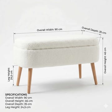Armenia Sittpuff med förvaring 90 cm - Möbler - Stolar & fåtöljer - Pall & puff - Sittpuff - Sittpuff med förvaring