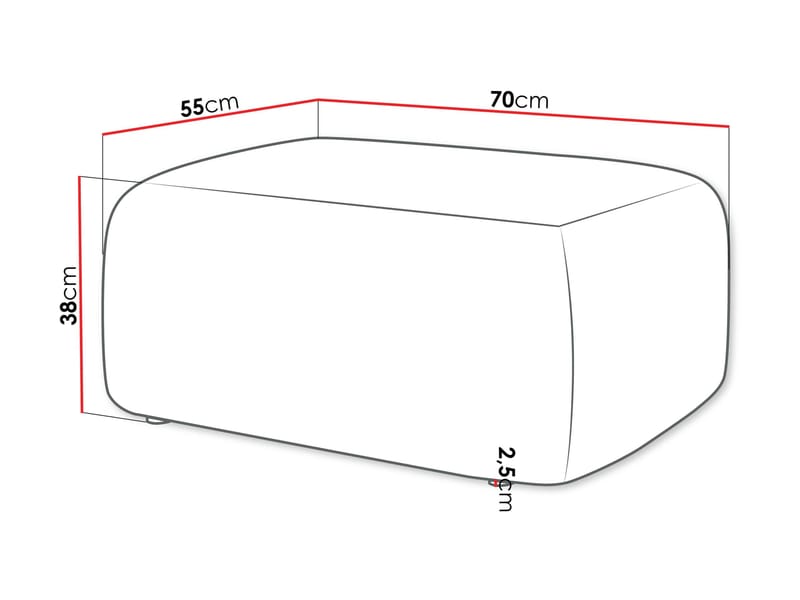 Barile Fotpall 70 cm - Brun - Möbler - Stolar & fåtöljer - Pall & puff - Fotpall