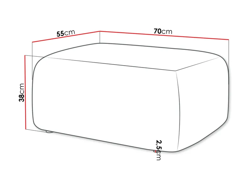 Barile Fotpall 70 cm - Brun - Möbler - Stolar & fåtöljer - Pall & puff - Fotpall