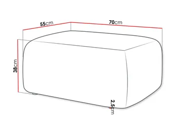 Barile Fotpall 70 cm - Brun - Möbler - Stolar & fåtöljer - Pall & puff - Fotpall