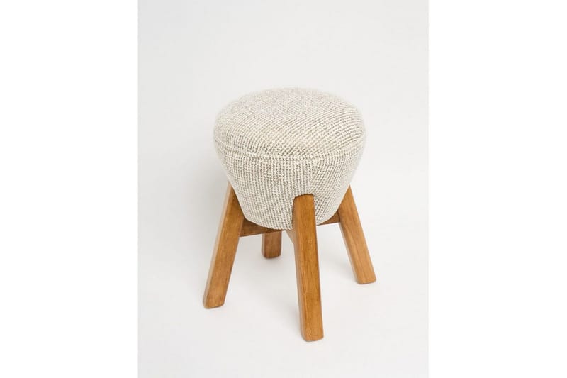 Brenric Howard fotpall 38 cm - Cream/Valnöt - Möbler - Stolar & fåtöljer - Pall & puff - Fotpall